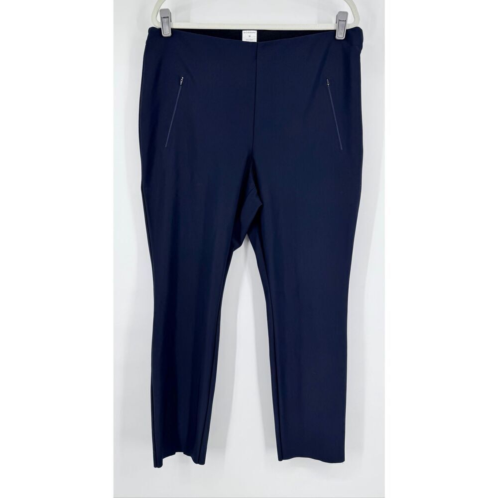 Banana Republic Luxe Sculpt Skinny Pants Navy Zip Pocket Women Size 16 EUC Ankle